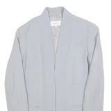 REISS Womens Grey Crepe Jacket UK 6 Classic Formal Smart Lightweight