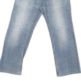 CARHARTT Mens Jeans Blue Regular Straight Denim Light W32 L28 Zip Cotton Blend