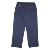 BEN DAVIS Mens Cotton Blend Navy Regular Straight Trousers W36 L30 Workwear