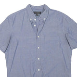 BANANA REPUBLIC Mens Blue & White Dotted Short Sleeve Shirt M Cotton Blend
