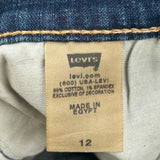 Levis Denim Shorts - 34W UK 14 Blue Cotton Blend