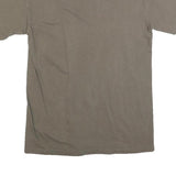 GILDAN Mens Brown Graphic T-Shirt S Short Sleeve Crew Neck Cotton Blend