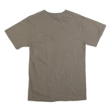 GILDAN Mens Brown Graphic T-Shirt S Short Sleeve Crew Neck Cotton Blend