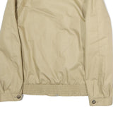 Mens Beige Polyester Zip Jacket M Classic Plain Casual Lightweight Outerwear