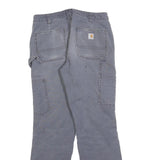 CARHARTT Womens Regular Blue Cotton Blend Zip Trousers W28 L28 Durable Workwear