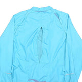 ADIDAS Womens Blue Lightweight Zip Jacket UK 14 Polyester Blend Athletic Outdoor