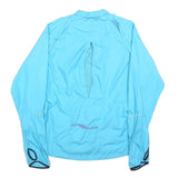 ADIDAS Womens Blue Lightweight Zip Jacket UK 14 Polyester Blend Athletic Outdoor