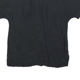 SERGIO CASSINI Womens Black Silk Shift Dress Short Sleeve UK S Elegant