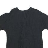 SERGIO CASSINI Womens Black Silk Shift Dress Short Sleeve UK S Elegant