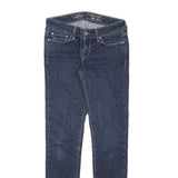 LEVI'S Mens Slim Blue Denim Slim Fit Jeans W26 L28 Classic Cotton Blend Zip