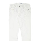 GUESS Mens Slim White Jeans Cotton Blend W33 L30 Zip Closed Casual Wear