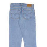 LEVI'S Womens Regular Fit Light Blue Denim Jeans W28 L25 Drawstring Casual