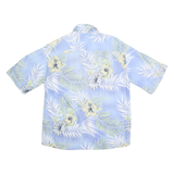 S&D BAHAMAS Mens Blue & Green Floral Cotton Blend Hawaiian Shirt M Casual Summer