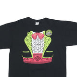 GILDAN Mens Black Green & Red Novelty Costume T-Shirt XL Short Sleeve Crew Neck