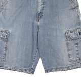 WRANGLER Mens Denim Blue Cargo Shorts L W34 Casual Cotton Blend