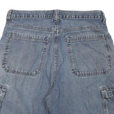 WRANGLER Mens Denim Blue Cargo Shorts L W34 Casual Cotton Blend