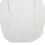 NAUTICA Mens White & Light Blue Check Shirt 2XL Cotton Long Sleeve Casual Formal