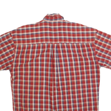 CHAPS RALPH LAUREN Mens Red Blue Beige Check Shirt L Casual Summer Cotton Short