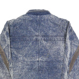 BOULEVARD Mens Blue Denim Cotton Zip Jacket M Vintage Retro Casual Outerwear