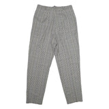 CASABLANCA Womens Polyester Blend Grey Regular Straight Trousers W30 L30 Checked