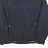 CHARLES VOGELE Mens Navy Blue Casual Jacket L Polyester Zip Plain Lightweight
