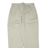 LEE Mens Relaxed Beige Cotton Blend Zip Trousers W30 L27 Casual Pleated Waist