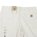 CARHARTT Mens White Cotton Blend Workwear Shorts XL W40 Original Fit Utility