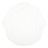 POLO RALPH LAUREN Mens White Shirt L Embroidered Crest Classic Cotton Blend