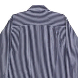 CALVIN KLEIN Mens Blue & White Striped Shirt XL Smart Casual Cotton Button