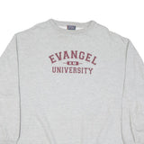 MV SPORT Mens Grey Evangel University Crew Neck L Cotton Blend Sweatshirt