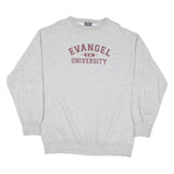 MV SPORT Mens Grey Evangel University Crew Neck L Cotton Blend Sweatshirt