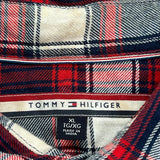 Tommy Hilfiger Checked Short Sleeve Shirt - XL Blue Cotton