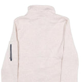 NAUTICA Womens Cream Zip Jacket S Cotton Plain Long Sleeve Casual Lightweight