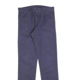 CARHARTT Mens Cotton Blend Navy Slim Trousers W27 L30 Casual Zip Fastening