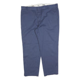 DICKIES Mens Cotton Blend Navy Regular Fit Straight Leg Trousers W44 L30