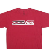 VANS Mens Red Graphic T-Shirt L Short Sleeve Crew Neck Cotton Blend