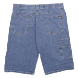 DICKIES Mens Denim Blue Casual Shorts L W36 Cotton Blend Relaxed Fit Workwear