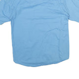 WRANGLER Mens Blue Short Sleeve Shirt M Cotton Casual Summer Button Front