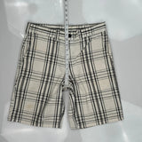 Dickies Checked Chino Shorts - 32W 10L Black Cotton