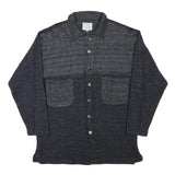 TACHTING CLUB Mens Navy Blue Cotton Blend Button Jacket M Woven Patchwork