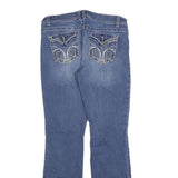 APT 9 Womens Blue Regular Bootcut Denim Medium W32 L32 Embroidered Pockets
