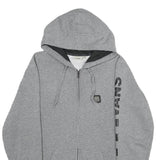 VANS Mens Grey Zip Up Hoodie M Cotton Blend Casual Streetwear Sweatshirt