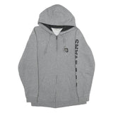 VANS Mens Grey Zip Up Hoodie M Cotton Blend Casual Streetwear Sweatshirt