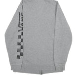 VANS Mens Grey Zip Up Hoodie M Cotton Blend Casual Streetwear Sweatshirt