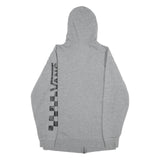 VANS Mens Grey Zip Up Hoodie M Cotton Blend Casual Streetwear Sweatshirt