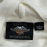 Motorcycles Harley Davidson Graphic Hoodie - Large White Cotton