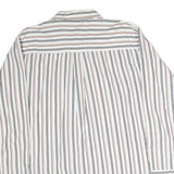 WRANGLER Mens White & Brown Stripe Long Sleeve Shirt L Casual Cotton