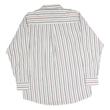 WRANGLER Mens White & Brown Stripe Long Sleeve Shirt L Casual Cotton