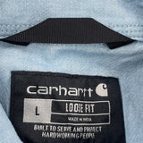 Carhartt Short Sleeve Shirt - Large Blue Cotton