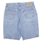 RESQUE Mens Denim Blue Casual Shorts M W34 Cotton Blend Classic Fit